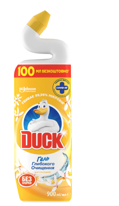 Засіб для чищення унітаза DUCK 5 в 1 Цитрусовий 0,9 л
